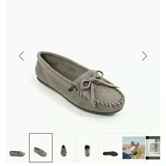 Minnetonka Moccasins Kitty Hardsole Gray Non-Slip Comfortable Womens Size 9 EUC - Picture 12 of 12
